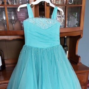 Teal sz 10 Pageant Dress